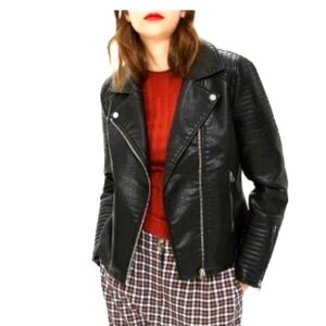 Topshop faux leather jacket
